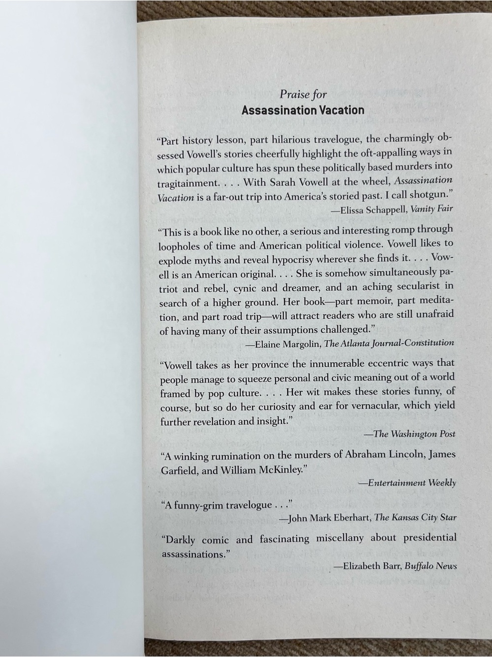 Assassination Vacation by Sarah Vowell - Picture 2 of 3